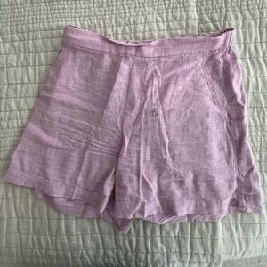 Banana Republic Linen High Waist Pink Shorts Size M